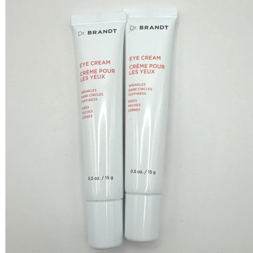 Dr Brandt Eye Cream Set of 2 for Wrinkles Dark‎ Circles Puffiness 0.5oz Each 1oz